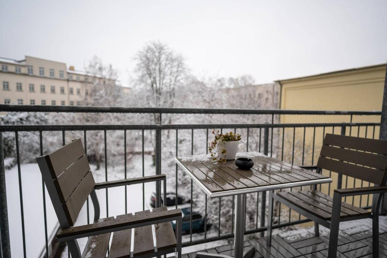 Modernes und geräumiges Apartment im Schauspielviertel Leipzig Exterior foto